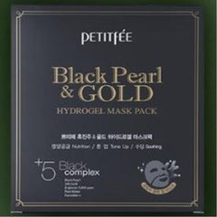 [Petitfee] Black Pearl & Gold Hydrogel Mask Pack 5pcs