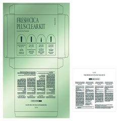 [NACIFIC] (Renew) Fresh Cica Plus Clear Kit (toner 30ml + serum 10ml + cream 20ml + cleansing 30ml)