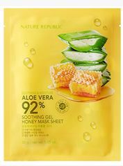 [Nature Republic] Soothing & Moisture Aloevera 92% Soothing Gel 'Honey' Mask Sheet 1EA 2021