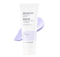 [THEFACESHOP] Air Cotton Make Up Base 02 Lavender SPF30 PA++