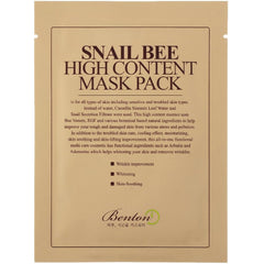 [BENTON] SNAIL BEE HIGH CONTENT MASK PACK 20g *10ea