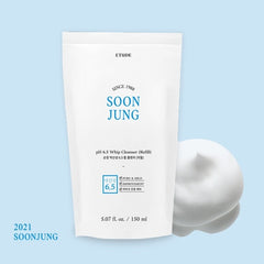 [Etude House] Soon Jung 6.5 Whip Cleanser 150ml (Refill) (2021)